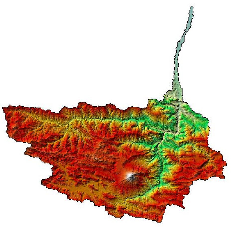 نقشه های GIS  حوزه آبخیز رودخانه هراز مازندران